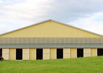 Outdoor view of stables at Pacific Farms